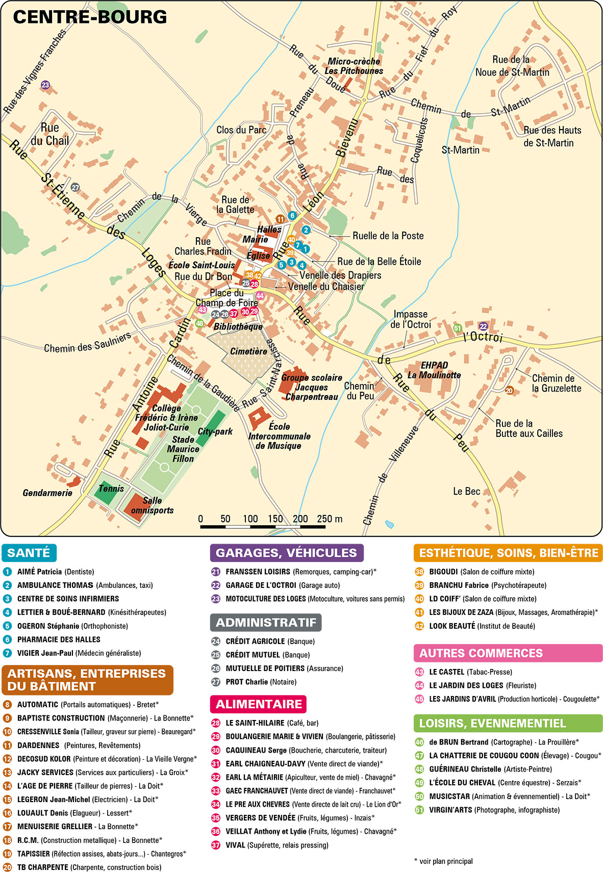 Plan du centre-bourg