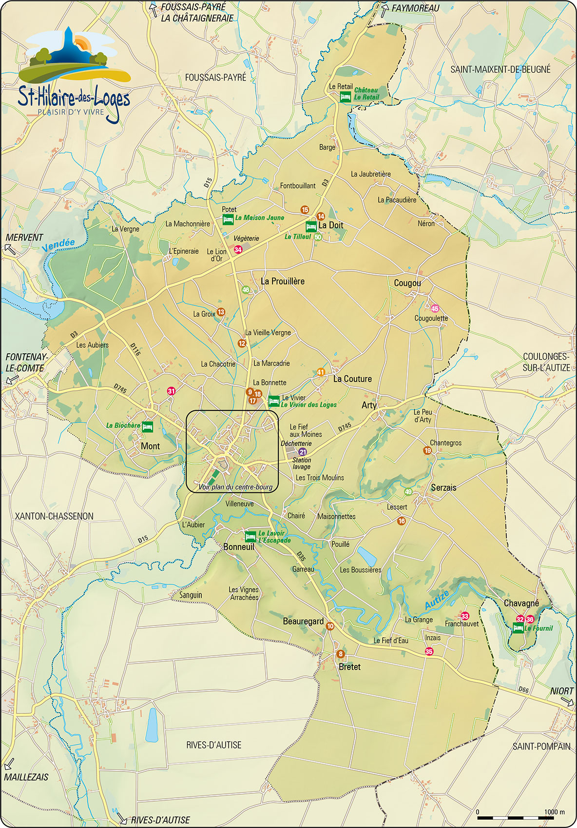 Plan de la commune de Saint-Hilaire-Des-Loges